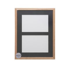 ADJ 2071 Massiv Eg 2 x 10x15 cm m/Sort Passepartout
