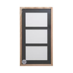 ADJ 2071 Massiv Eg 3 x 10x15 cm m/Sort Passepartout