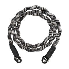 ARTISAN & ARTIST ACAM-708 Spiral Cord Strap Sort / Hvid Lang Version