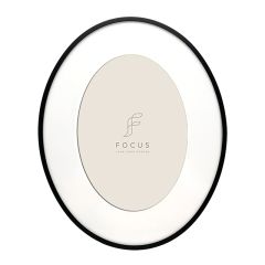 Focus Aster Oval Sort Aluramme 20x25 / 13x18 cm