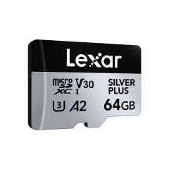 Lexar Professional MicroSDXC 64GB Silver Plus UHS-I